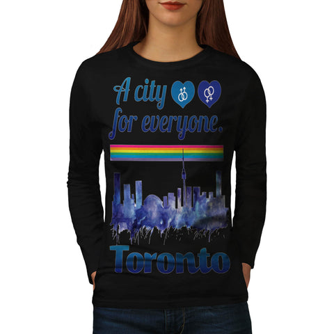 Friendly Toronto City Womens Long Sleeve T-Shirt