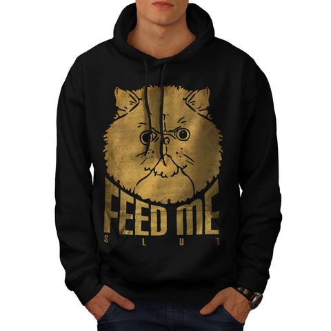 Hungry Kitty Anger Mens Hoodie