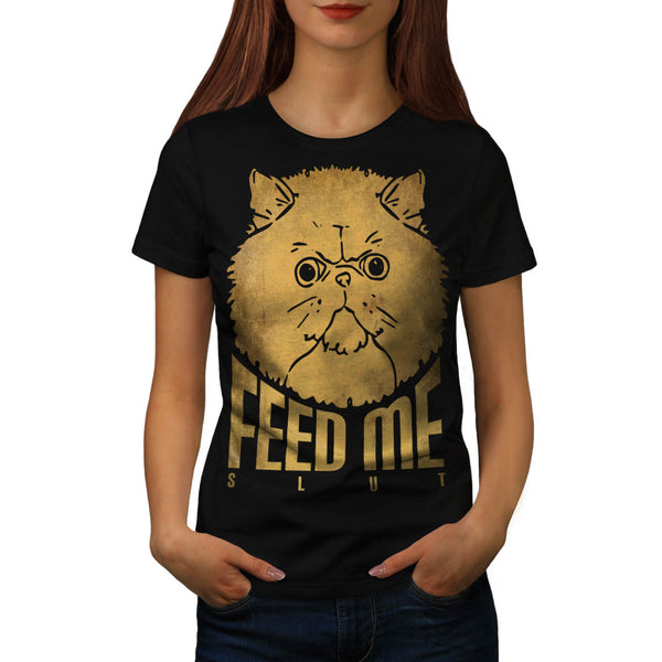 Hungry Kitty Anger Womens T-Shirt