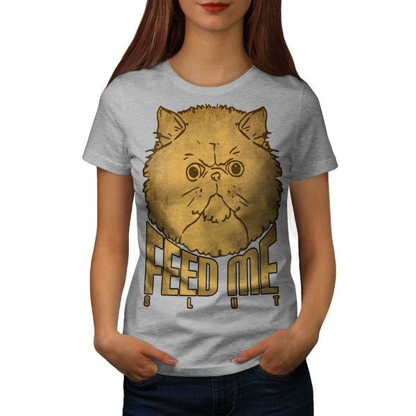 Hungry Kitty Anger Womens T-Shirt