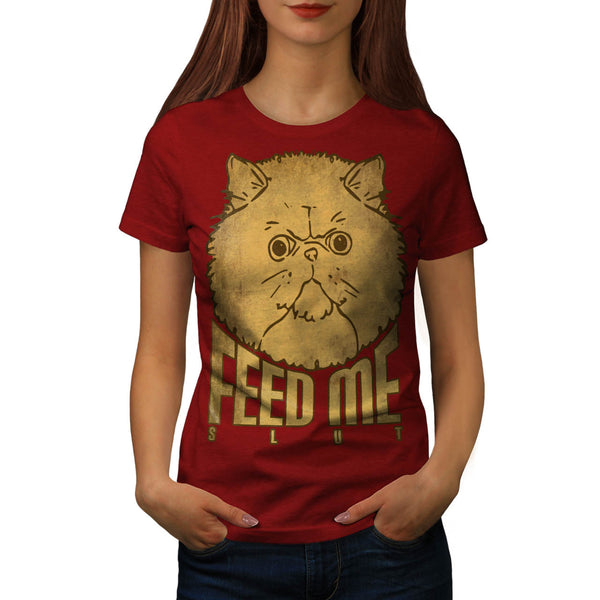 Hungry Kitty Anger Womens T-Shirt