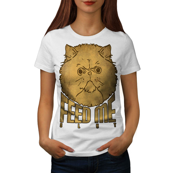 Hungry Kitty Anger Womens T-Shirt