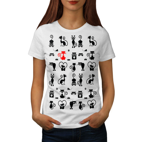 Playful Kitty Game Womens T-Shirt