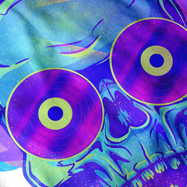 Music Record Skull Womens T-Shirt