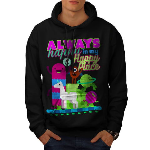 Always Happy Place Mens Hoodie