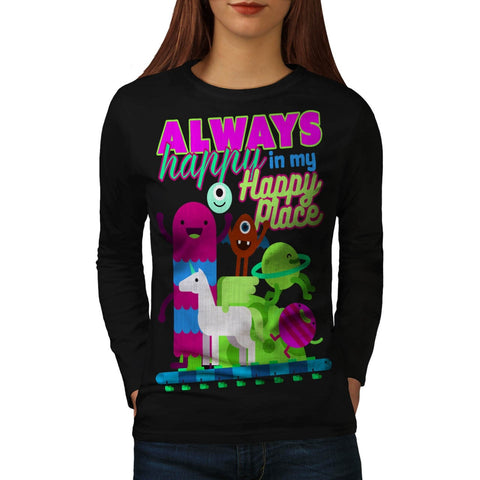 Always Happy Place Womens Long Sleeve T-Shirt