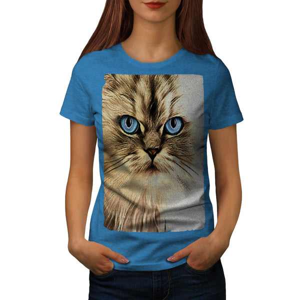 Serious Kitty Cat Womens T-Shirt