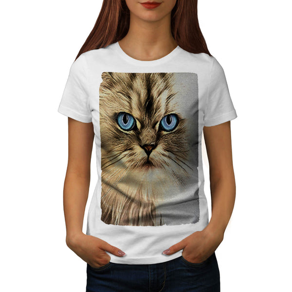 Serious Kitty Cat Womens T-Shirt