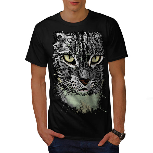 Hunting Cat Danger Mens T-Shirt