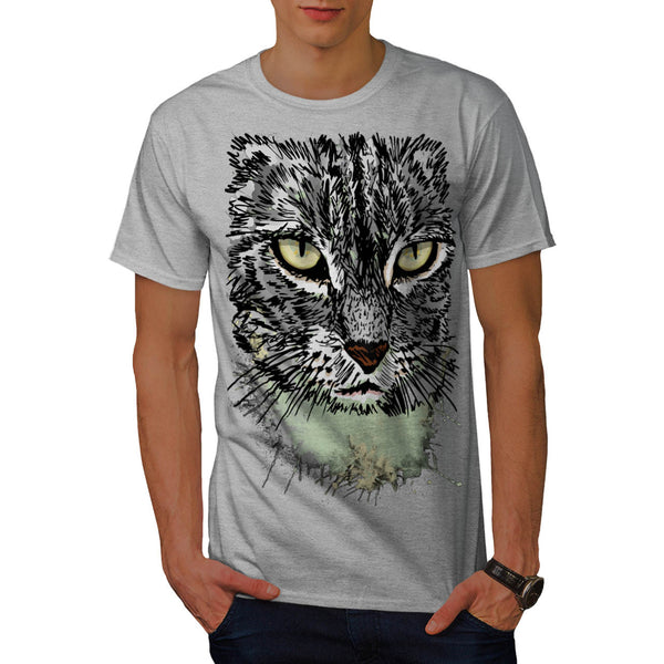 Hunting Cat Danger Mens T-Shirt