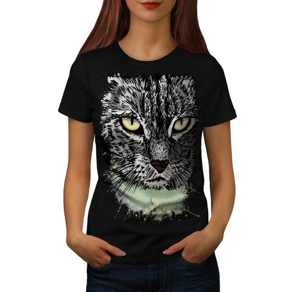 Hunting Cat Danger Womens T-Shirt