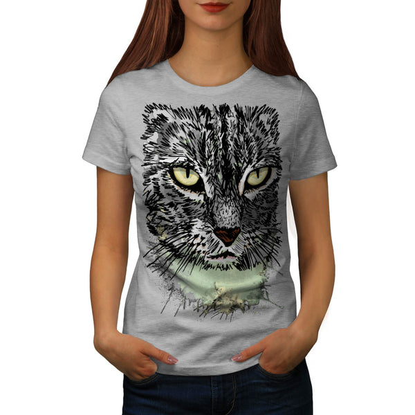 Hunting Cat Danger Womens T-Shirt