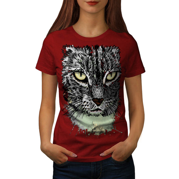 Hunting Cat Danger Womens T-Shirt