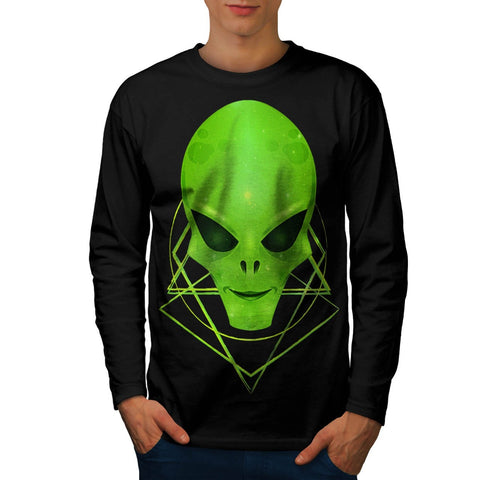 Alien Monster Smile Mens Long Sleeve T-Shirt