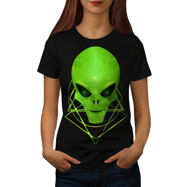 Alien Monster Smile Womens T-Shirt