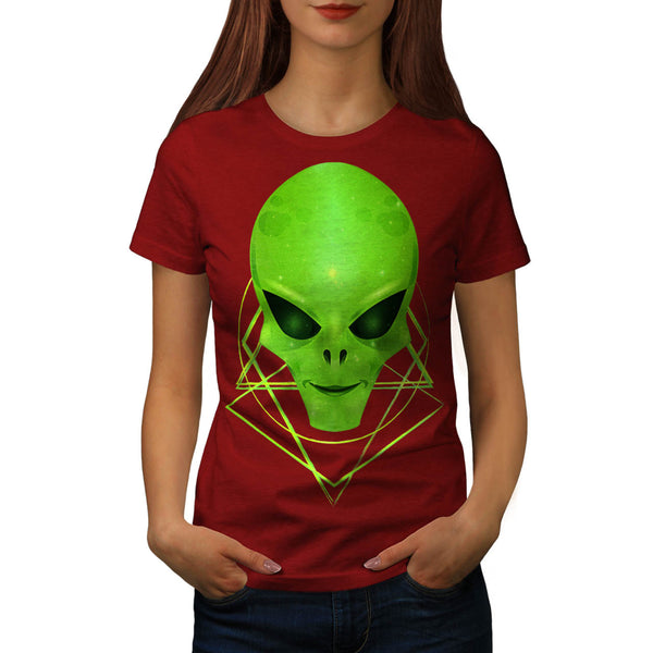 Alien Monster Smile Womens T-Shirt