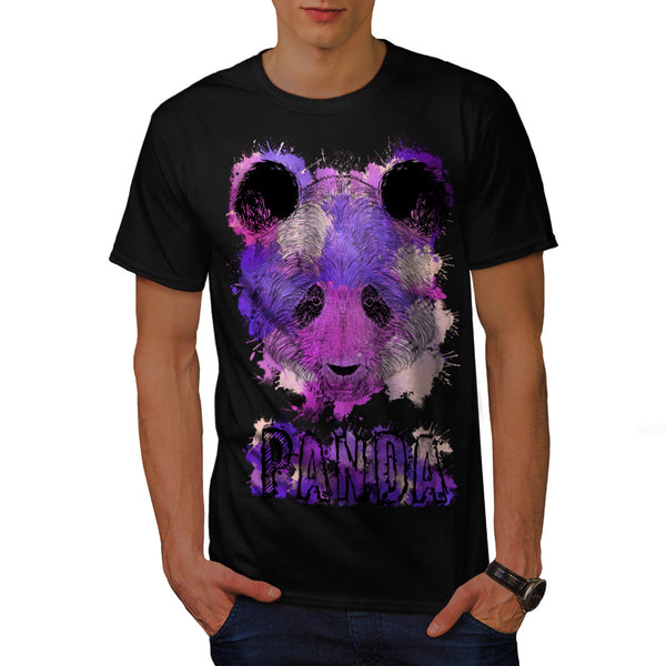 Purple Panda Splash Mens T-Shirt