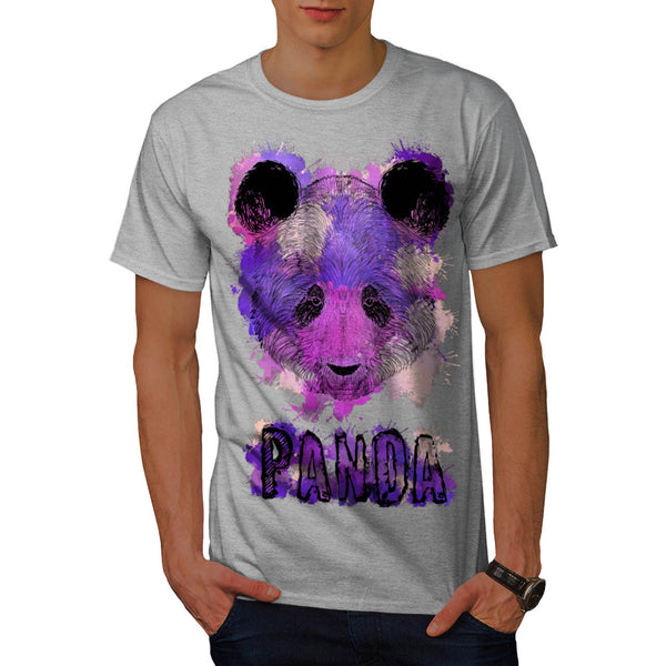 Purple Panda Splash Mens T-Shirt