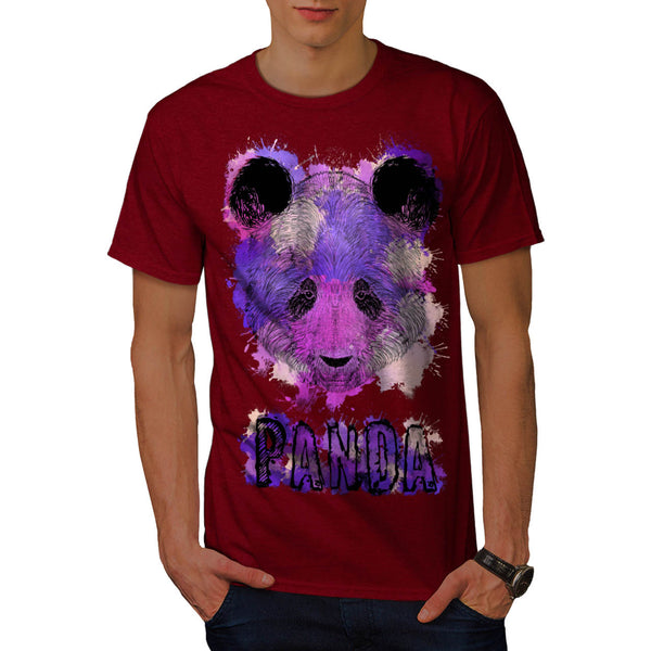 Purple Panda Splash Mens T-Shirt