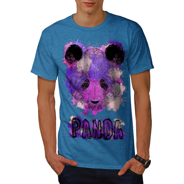 Purple Panda Splash Mens T-Shirt