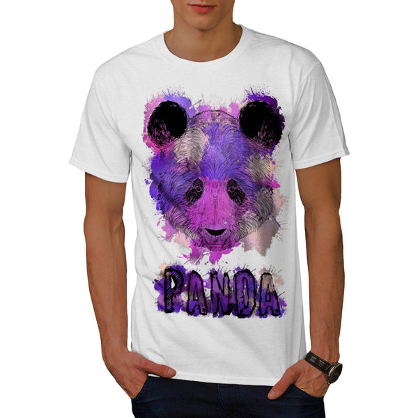 Purple Panda Splash Mens T-Shirt