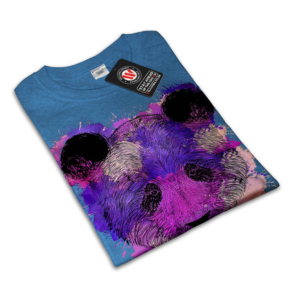 Purple Panda Splash Mens T-Shirt