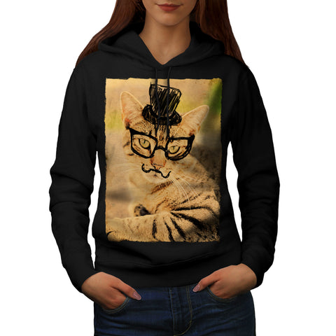 Posh Mister Kitty Womens Hoodie