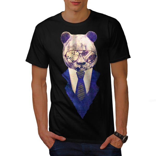 Businessman Panda Mens T-Shirt