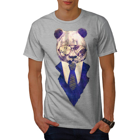 Businessman Panda Mens T-Shirt