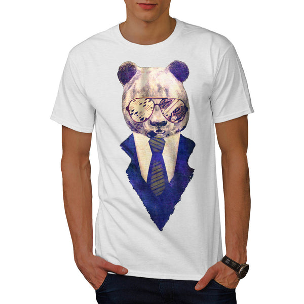 Businessman Panda Mens T-Shirt