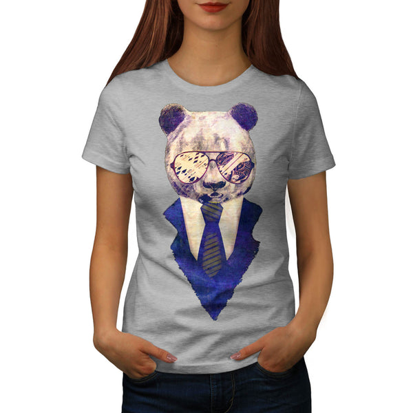 Businessman Panda Womens T-Shirt