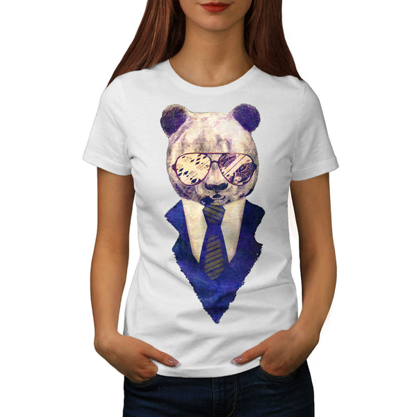 Businessman Panda Womens T-Shirt