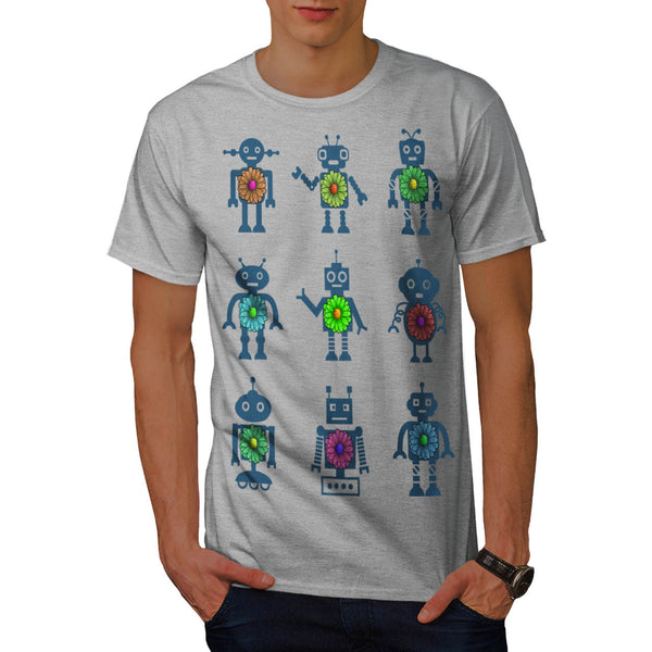Emotional Robot Crew Mens T-Shirt