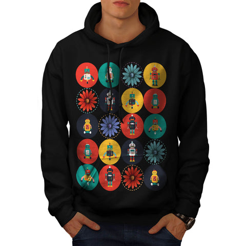 Futuristic Robot Joy Mens Hoodie