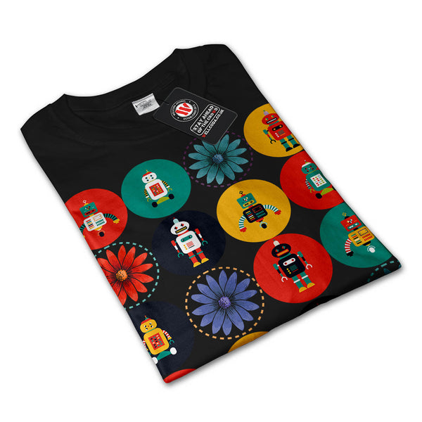 Futuristic Robot Joy Womens Long Sleeve T-Shirt