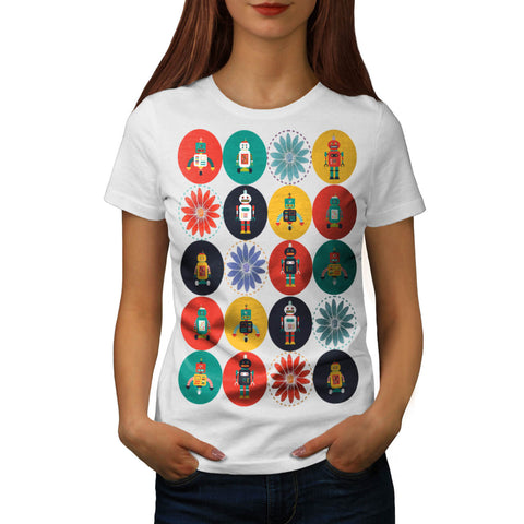 Futuristic Robot Joy Womens T-Shirt