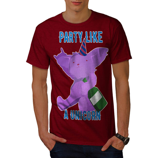 Party Like A Unicorn Mens T-Shirt