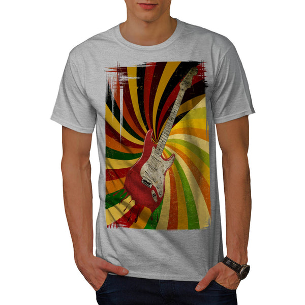 Psychedelic Guitar Mens T-Shirt