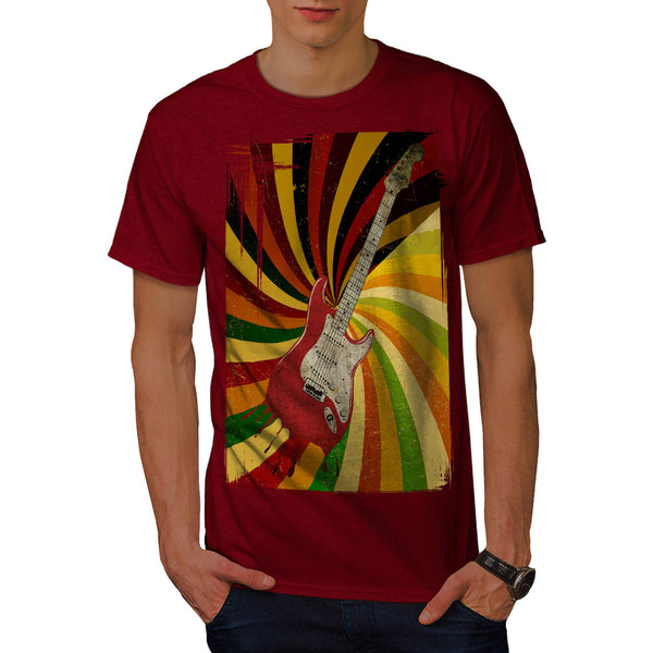 Psychedelic Guitar Mens T-Shirt