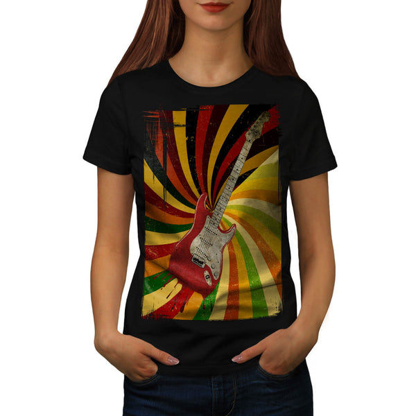 Psychedelic Guitar Womens T-Shirt