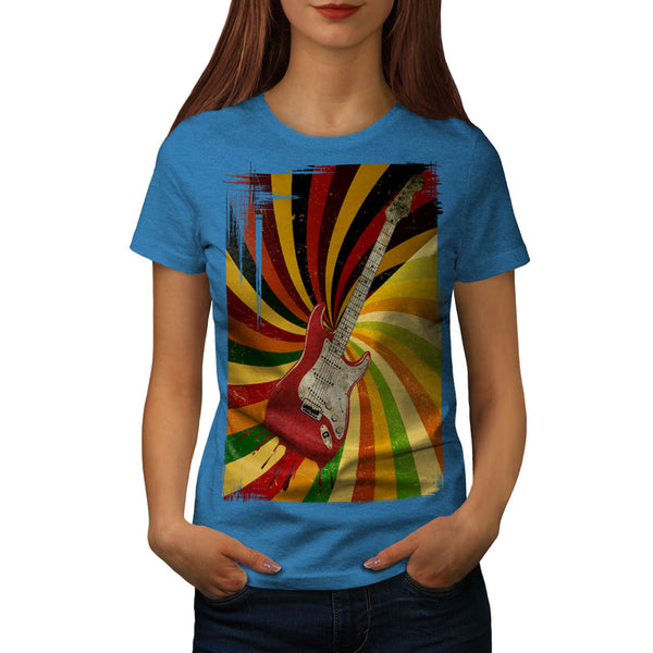 Psychedelic Guitar Womens T-Shirt