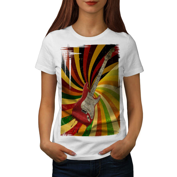 Psychedelic Guitar Womens T-Shirt