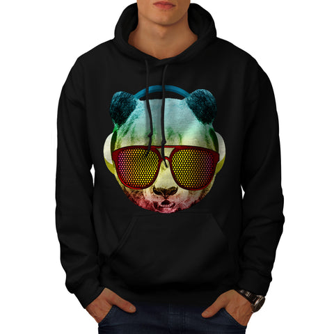 Music Fan Panda Bear Mens Hoodie