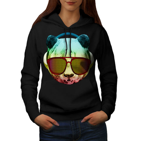 Music Fan Panda Bear Womens Hoodie