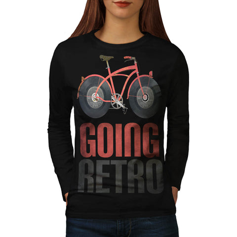 Going Retro Bicycle Womens Long Sleeve T-Shirt
