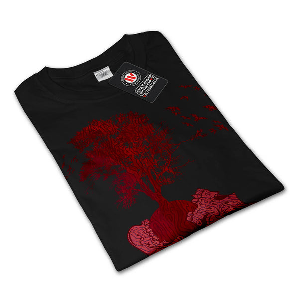 Skull Zombie Raven Mens Long Sleeve T-Shirt