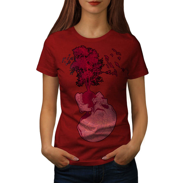 Skull Zombie Raven Womens T-Shirt