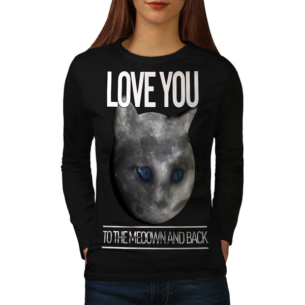 Moon Cat Universe Womens Long Sleeve T-Shirt