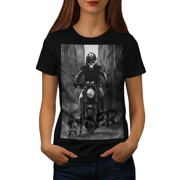 Grim Reaper Biker Womens T-Shirt
