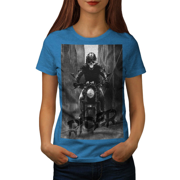 Grim Reaper Biker Womens T-Shirt
